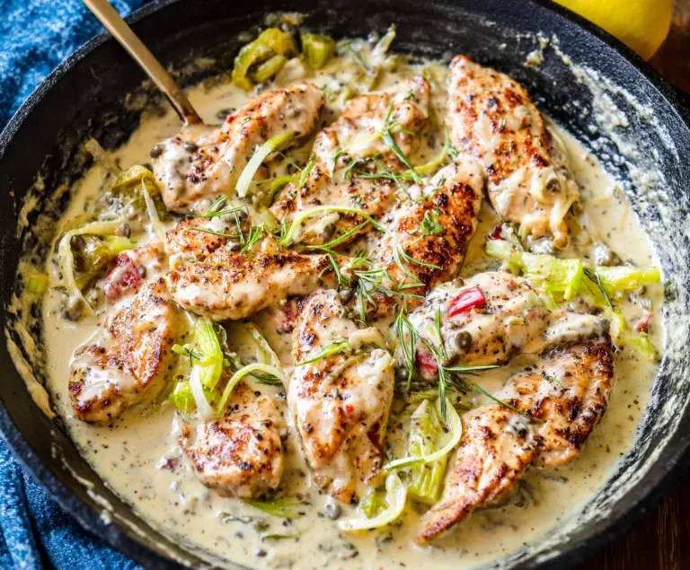 Creamy Pepperoncini Chicken Skillet