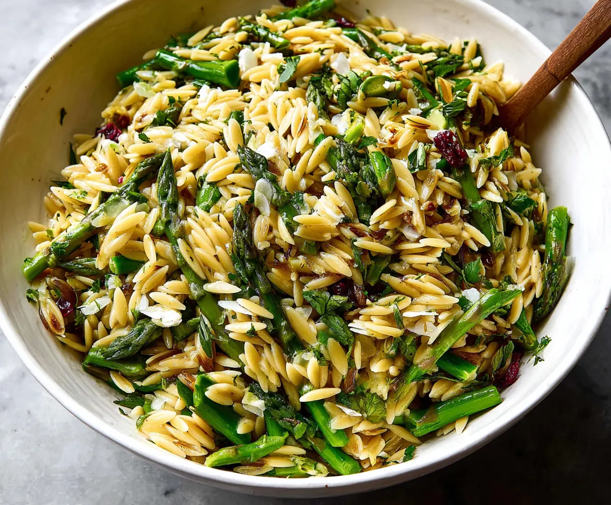 Fresh Orzo Salad with Asparagus