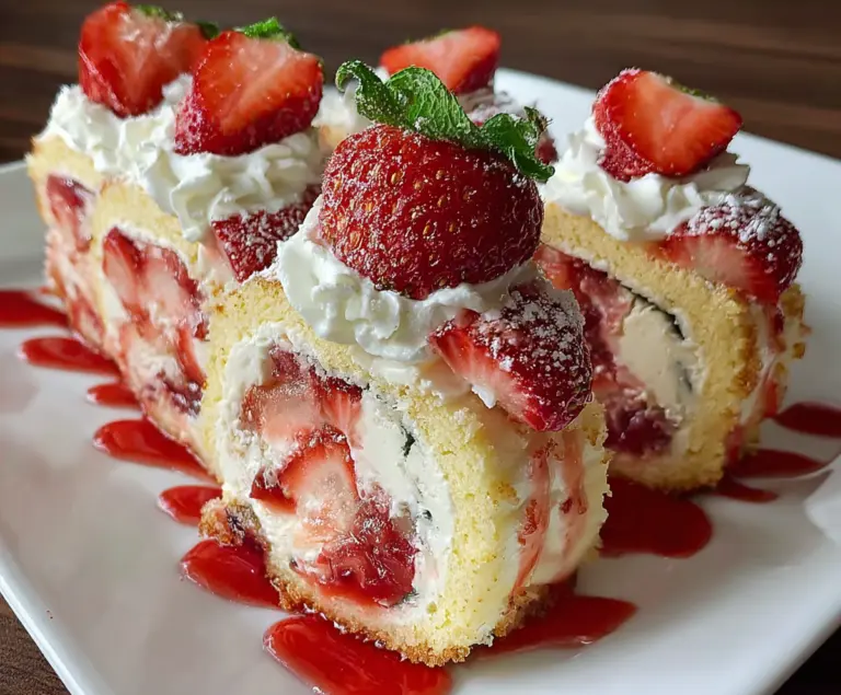 Strawberry Shortcake Cheesecake Sushi Rolls